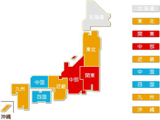 都道府県別 ガス業求人件数比較地図2