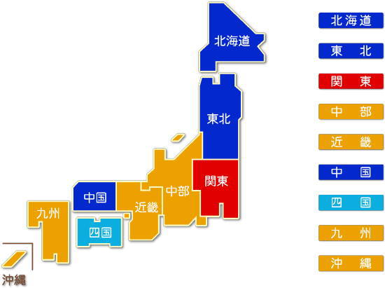 都道府県別 道路旅客運送業求人件数比較地図2