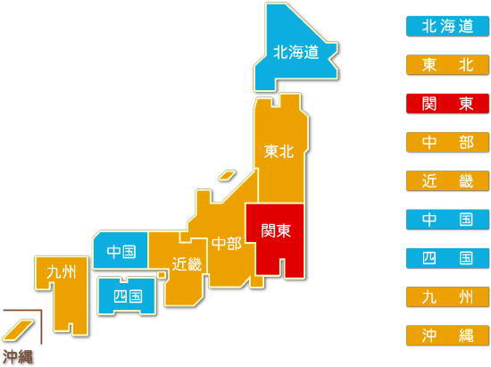 都道府県別 電気業求人件数比較地図