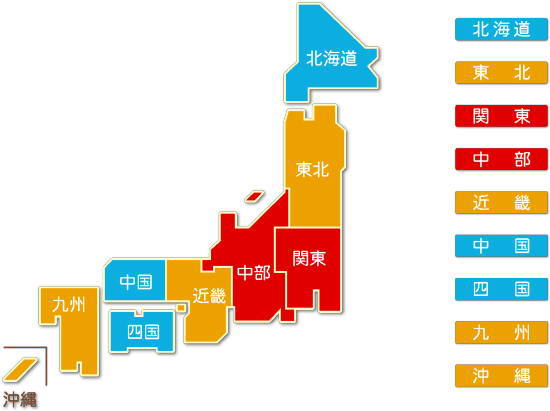 都道府県別 各種商品卸売業求人件数比較地図