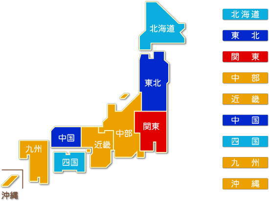 都道府県別 各種商品小売業求人件数比較地図