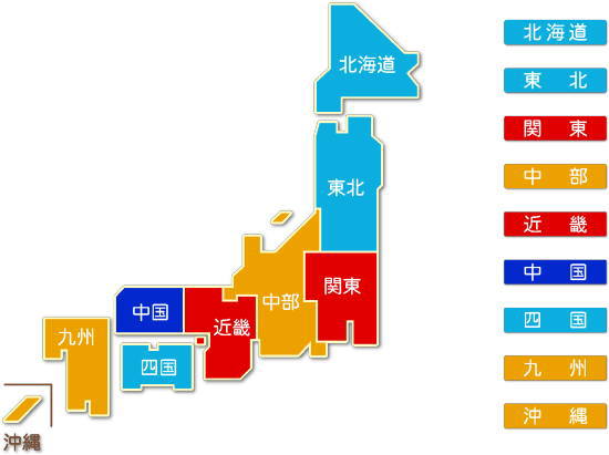 都道府県別 繊維・衣服等卸売業求人件数比較地図
