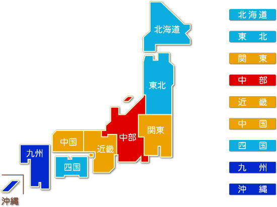 都道府県別 郵便業求人件数比較地図